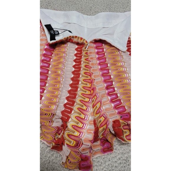 Missguided Women's Shorts Co Ord Crochet Frill Hem Multi-Color Size 8 NEW w/ Tag - Picture 4 of 15